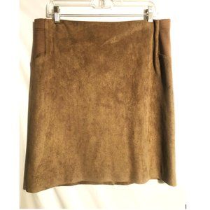 BCBG MaxAzria Jaylyn Mocha Suede Skirt